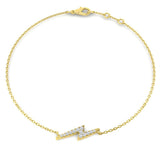 Clover Diamant-Kettenarmband mit Lünetten- und Pavé-Fassung aus Naturdiamanten in Platin