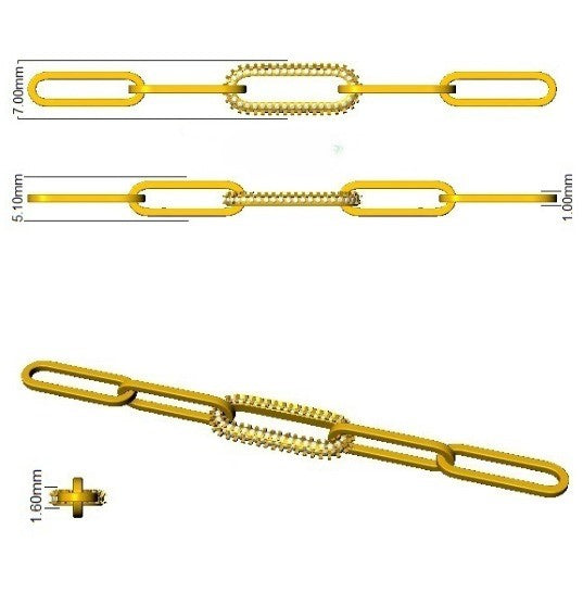 Modern Luxury Lab Diamond Paperclip Bracelet