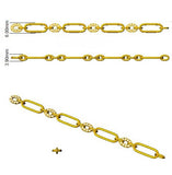 Luxury 18K Gold Diamond Link Bracelet with Lobster Clasp