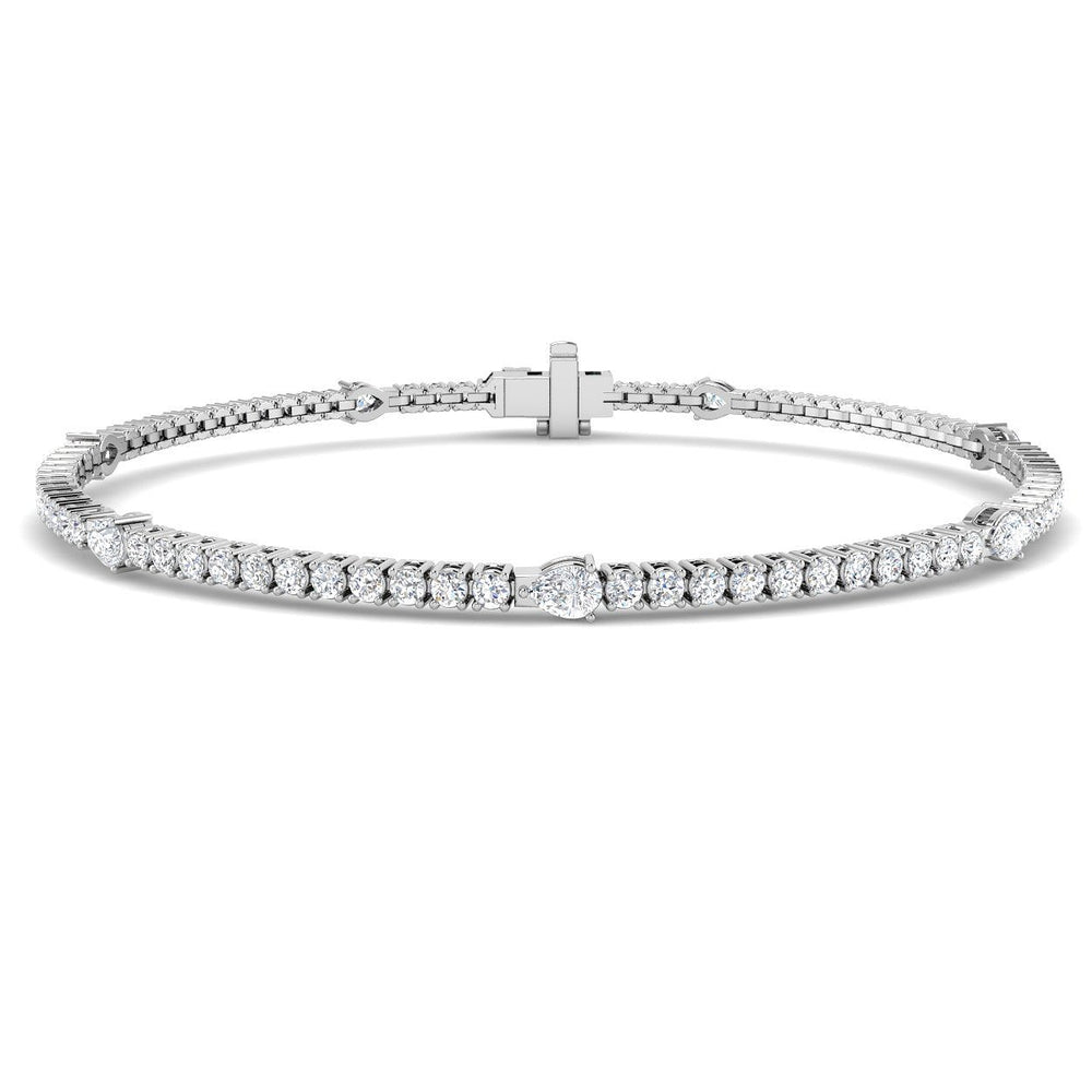 Natural Diamond Bracelet, Round Diamond Bracelet, Pear Cut Diamond Bracelet, Diamond Tennis Bracelet