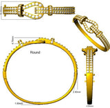 Clover Diamant-Kettenarmband mit Lünetten- und Pavé-Fassung aus Naturdiamanten in Platin