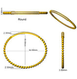 Clover Diamant-Kettenarmband mit Lünetten- und Pavé-Fassung aus Naturdiamanten in Platin