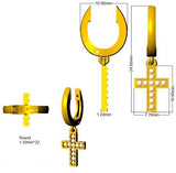 "Elegant Gold Drop Trilogy Diamond Earrings - Tulky, 0.2ct Luxury"