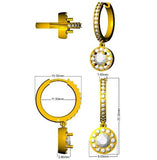 Luzny 1.75ct Gold Drop & Trilogy Diamond Earrings - Luxury Jewelry