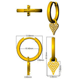 "Luysy Heart Gold Diamond Earrings - 0.15ct Luxury Jewelry"