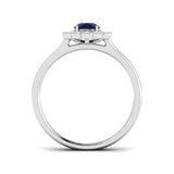 Diamond Primroke Blue Sapphire Ring | 1.25ct