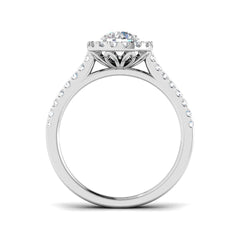 1.50Carat D-E/VS Lab Grown Diamond Halo Engagement Ring 9k White Gold Ready To Ship