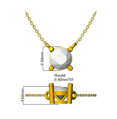 9ct White Gold 1.1ct Lab Grown Diamond Solitaire Necklace