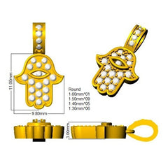 9ct Yellow Gold 0.25ct Lab Grown Diamond Religious Pendant