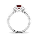 Ruby Diamond Trilogy Ring