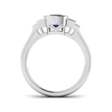 Diamond sikkob Blue Sapphire Ring | 1.25ct