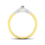 Milgrain Emerald Ring