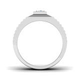 Classic Ribbed Diamond Signet Ring | 0.25ct | Hallmarked Gold