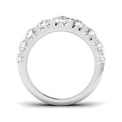 2.00Carat D-E/VS Lab Grown Diamond Half Eternity Wedding Ring 9k White Gold Ready To Ship