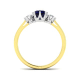 Diamond Gasakhiesk Blue Sapphire Ring | 1ct - 2.25ct
