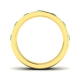 Half Eternity Emerald Ring in White Gold