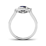 Diamond Oxkhott Blue Sapphire Ring | 1.75ct - 2.5ct