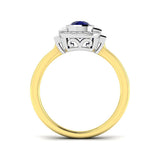 Diamond Csaygate Blue Sapphire Ring | 1.5ct