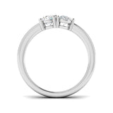 Diamond Hesmksey 2 Stone Ring | 0.75ct | Hallmarked Gold & Platinum