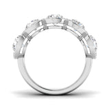 Five Stone Halo Diamond Ring 3.5ct | Round Brilliant Cluster Design | UK Hallmarked