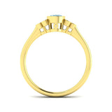 Diamond Aquamarine Ring White Gold