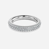 Alliance solitaire à six griffes de 1,0 carat en or blanc 9 carats