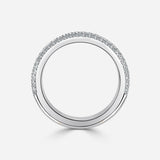 Alliance solitaire à six griffes de 1,0 carat en or blanc 9 carats