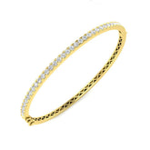 Clover Diamant-Kettenarmband mit Lünetten- und Pavé-Fassung aus Naturdiamanten in Platin