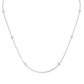 9ct White Gold 0.89ct Lab Grown Diamond Necklace Spectacle Style