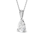 Pear Shape Lab Grown Diamond Solitaire Pendant Anniversary Gift