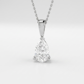 Pear Shape Lab Grown Diamond Solitaire Pendant Anniversary Gift