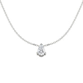 Stunning white gold pear diamond solitaire pendant for her.