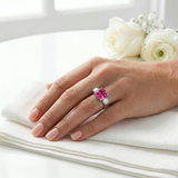 Diamond Side Stone Ring, Natural Diamond Ring, Gemstone Diamond Ring