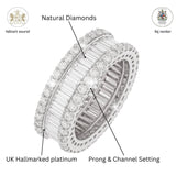 Alliance solitaire à six griffes de 1,0 carat en or blanc 9 carats