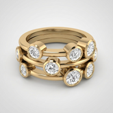 Round Cut Lab Diamond Bubble Ring Promise Ring Gift for Girlfriend