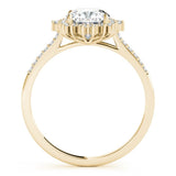 Lab-Grown Diamond Halo Engagement Ring in Platinum UK Hallmarked
