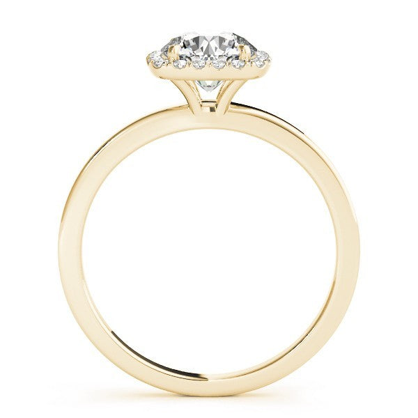 Lab Grown Round Diamond Halo Engagement Ring