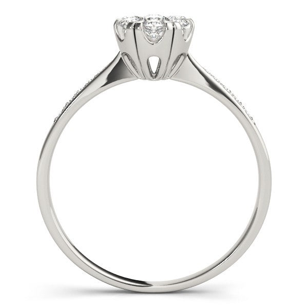 Lab Grown Round Diamond Halo Engagement Ring
