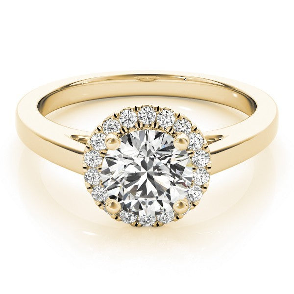 2Ct DE/VS Lab Grown Round Diamond Halo Engagement Ring 18K White Gold