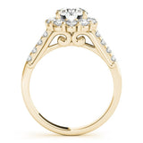 Lab Grown Round Diamond Halo Engagement Ring