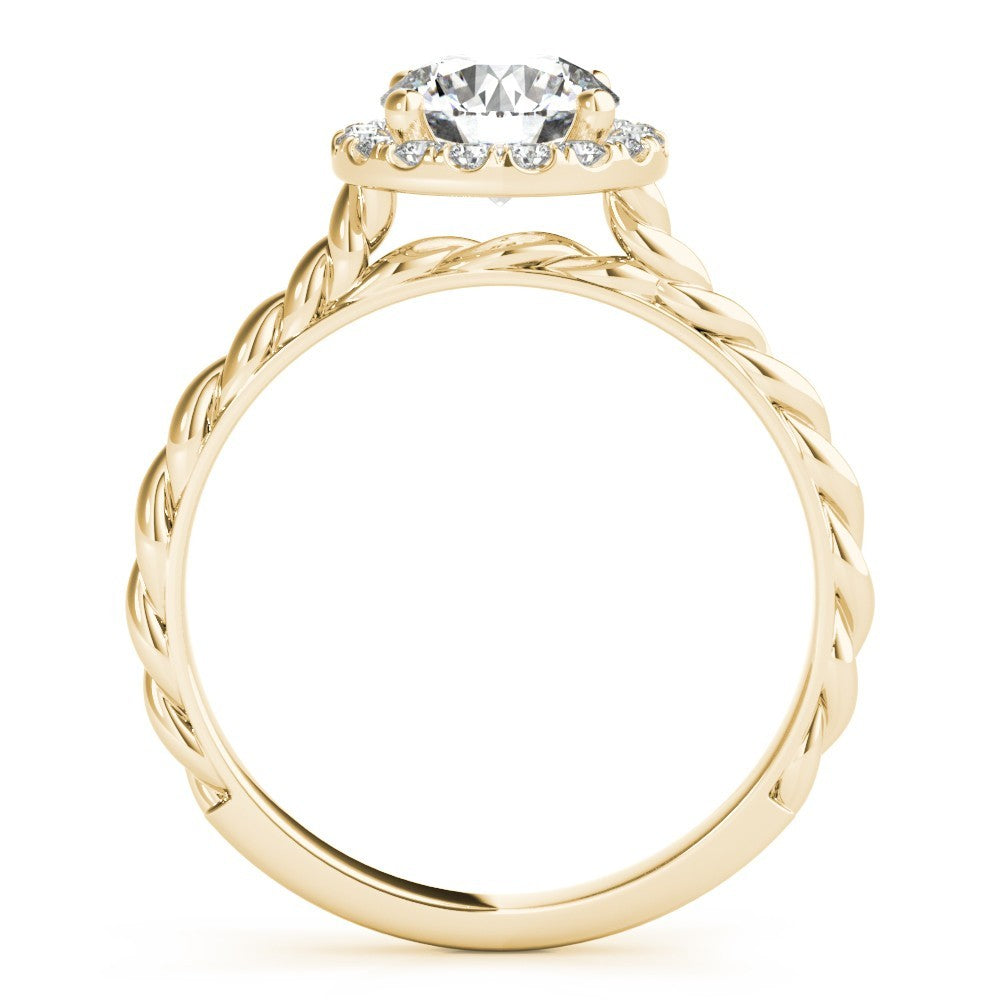 Lab-Grown Diamond Halo Engagement Ring in Platinum