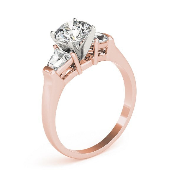 Lab-Grown Round Cut Diamond 3 Stone Engagement Ring In 18K White Gold 2.00Ct DE/VS