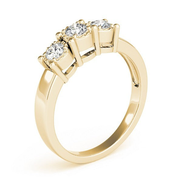 Round Lab Grown Diamond 3 Stone Engagement Ring Platinum DE/VS 2.00Ct