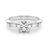 Lab-Grown Round Diamond 3 Stone Engagement Ring 1