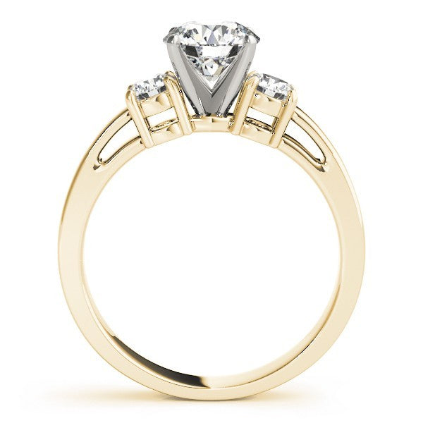 Lab Grown Round Diamond 3 Stone Engagement Ring Platinum DE/VS 2CT