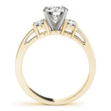 Lab Grown Round Diamond 3 Stone Engagement Ring Platinum DE/VS 2CT