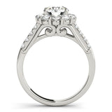 Lab Grown Round Diamond Halo Engagement Ring