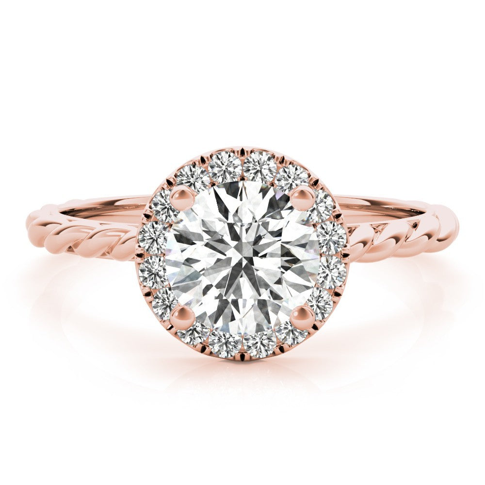 Lab-Grown Diamond Halo Engagement Ring in Platinum