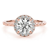 Lab-Grown Diamond Halo Engagement Ring in Platinum