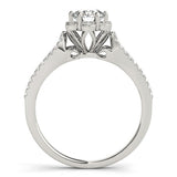 Lab Grown Round Diamond Halo Engagement Ring